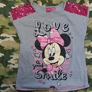 Minnie sequin shoulder top